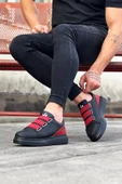 Terzi Bey Tb029 3 Bant Legend Kömür Kırmızı Kalın Taban Casual Erkek Ayakkabı - 1