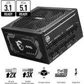 MSI 1000W 80+ GOLD MAG A1000GL PCIE 5.1 TAM MODÜLER POWER SUPPLY - 2