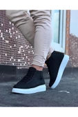 Terzi Bey Tb032 Siyah Bağcıklı Sneakers  Yarım Bilek Bot - 3
