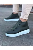 Terzi Bey Tb032 Haki Bağcıklı Sneakers  Yarım Bilek Bot - 1