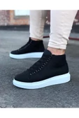 Terzi Bey Tb032 Siyah Bağcıklı Sneakers  Yarım Bilek Bot - 1