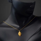 Yaprak Model 22 Ayar Altın Kolye thumbnail 4