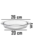 59724 Borcam Oval Meze Güveç Sunum Fırın Kabı Tepsisi 26cm - 3
