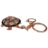 Kristal Taşlı Siyah Kaplumbağa Anahtarlık No.3 thumbnail 3