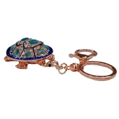 Kristal Taşlı Mavi Kaplumbağa Anahtarlık No.2 thumbnail 2