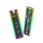 PrimeX PX-M2001 RGB M2 Sata, M2 NVMe SSD Kutusu, Type C USB3.0 NVMe SSD Kutusu ,NVMe M.2 SSD Hdd Kutusu, M2 SSD USB Çevirici (NVMe ve NGFF SSD Kutusu) - 2