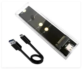 PrimeX PX-M2001 RGB M2 Sata, M2 NVMe SSD Kutusu, Type C USB3.0 NVMe SSD Kutusu ,NVMe M.2 SSD Hdd Kutusu, M2 SSD USB Çevirici (NVMe ve NGFF SSD Kutusu) - 1