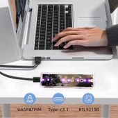 PrimeX PX-M2001 RGB M2 Sata, M2 NVMe SSD Kutusu, Type C USB3.0 NVMe SSD Kutusu ,NVMe M.2 SSD Hdd Kutusu, M2 SSD USB Çevirici (NVMe ve NGFF SSD Kutusu) - 5