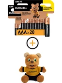Duracell Alkalin Aaa Piller ve Ayıcık 20 Adet Pil - 1
