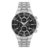 Daniel Klein DKE.1.13840.1 Siyah Gümüş Chronograph Takvimli Çelik Kordonlu Erkek Kol Saati - 1