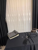 NİVEMESHOME SİYAH 140X220 KETEN MASA ÖRTÜSÜ - 3