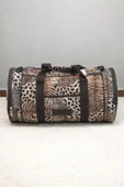 Su Geçirmez Kumaş Leopar Desen Kadın Seyahat Ve Spor Çantası - 1
