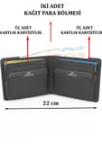 Hakiki Deri Kartlık Bölmeli Siyah Erkek Cüzdanı - 2