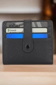 Hakiki Deri Unisex Slim Kartlık Siyah Cüzdan - 1