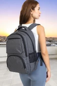 Sportif Darbe Emici Su Geçirmez 13,3-14 inç Antrasit Laptop Sırt Çantası - 1