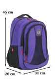 Cepli Su Geçirmez Mor Okul Çantası - 2