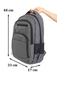 Büyük Boy Su Geçirmez 15,6 inç Antrasit Notebook Laptop Sırt Çantası - 2