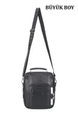 Kasalı Erkek Siyah El ve Omuz Çantası - 3