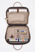 Macbook Fonksiyonel Organizer 13-14" İnç Crazy Bej Notebook Laptop Evrak Çantası - 5