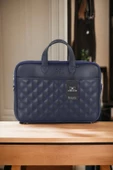 13.3-14" inç Lacivert El ve Omuz Laptop Evrak Çantası - 1