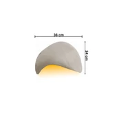Fiberglass Duvar Apliği E14 Duylu  - 36x24 cm, Traverten Görünümlü Beton Grisi - 1