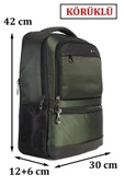 Sportif Su Geçirmez 14 - 15,6 inç Haki Notebook Laptop Sırt Çantası - 5