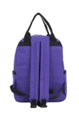 Etiket Desenli Mor Okul Sırt Çantası - 5