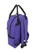Etiket Desenli Mor Okul Sırt Çantası - 6