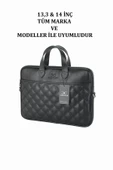 13.3-14" inç Siyah El ve Omuz Laptop Evrak Çantası - 7