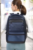 Sportif Su Geçirmez 14-15,6 inç Lacivert Notebook Laptop Sırt Çantası - 1
