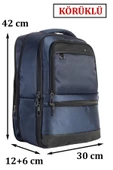 Sportif Su Geçirmez 14-15,6 inç Lacivert Notebook Laptop Sırt Çantası - 3