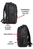 Sportif Su Geçirmez 14 - 15,6 inç Haki Notebook Laptop Sırt Çantası - 7