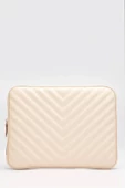 Omuz Askılı Macbook Air Pro 13.3-14" İnç Bej Notebook Laptop Kılıfı - 5