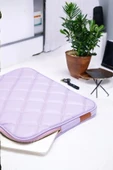 Kapitone 15-16" İnç Lila Notebook Tablet Laptop Kılıfı - 6