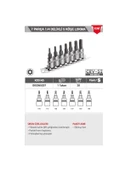 DHT 7 PARÇA 1/4 DELİKLİ TORX BİTS LOKMA SET D02065207 - 2