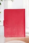 Lüx Macbook Air Pro 13-14 İnç Ofis Organizer Kırmızı Evrak & Laptop & Tablet Çantası - 5