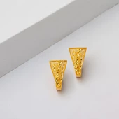 22 Ayar Sarı Altın Bayan Küpe thumbnail 3