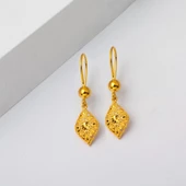 Yaşam Çiçeği Sallantılı 22 Ayar Küpe thumbnail 3