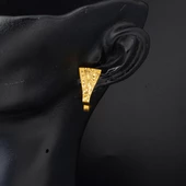 22 Ayar Sarı Altın Bayan Küpe thumbnail 2