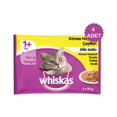 Whiskas Kümes Hayvanlı Seçenekleri Jöleli Pouch Kedi Konserve Maması 4 x 85 gr 4 Paket - 1