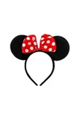 Mickey - Mini Mouse Taç Fiyonk Taç - Kırmızı - 1