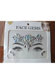 Gümüş Işıltılı Yüz ve Vücut Stickerı 3D Nail Art Face - 2