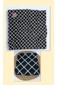 Siyah Beyaz Desenli Soft Pamuklu Eşarp, Fular - 1