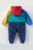 YENİ Çok Renkli Kapşonlu Fermuarlı Pamuk Astarlı Cepli Kız Erkek Bebek Yağmurluk Mont Tulum Çocuk - 5