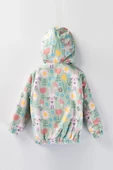 Sevimli Tavşan ve Çiçek Figürlü Kapşonlu Pamuk Astarlı Erkek Kız Bebek Yağmurluk Mont Tulum Çocuk - 10