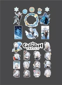 Genshin - Shenhe 2 Adet Sticker Seti Parlak Kağıt - oyun-süsleme-hediye çıkartmaları - 3