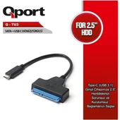 QPORT Q-TU3 TYPE-C/SATA Çevirici Kablo thumbnail 2