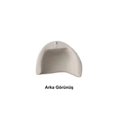 Fiberglass Duvar Apliği E14 Duylu  - 27x22 cm, Traverten Görünümlü Beton Grisi - 2