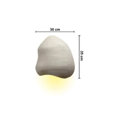 Fiberglass Duvar Apliği E14 Duylu  - 30x35 cm, Traverten Görünümlü Beton Grisi - 1