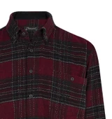 Regular Fit Erkek Kışlık HAKİKİ Oduncu Gömleği Bordo-6913 - 2